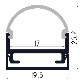 customized modern 12V led strip light diffuser cover